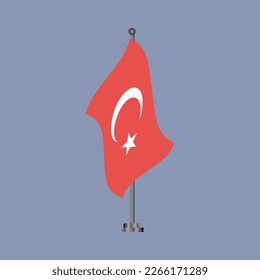 Illustration of Turkey flag Template