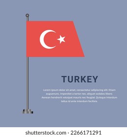 Illustration of Turkey flag Template