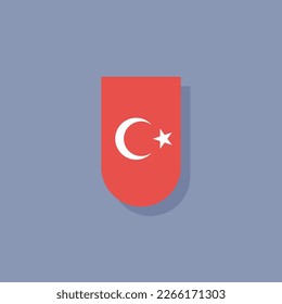Ilustración de la plantilla de bandera de Turquía