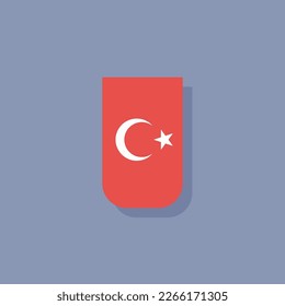 Illustration of Turkey flag Template