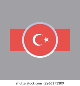 Ilustración de la plantilla de bandera de Turquía