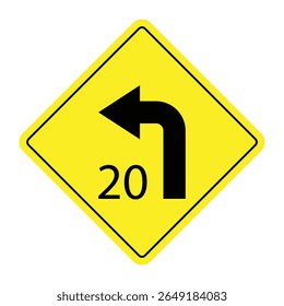 The Illustration of Turn with 20 Speed