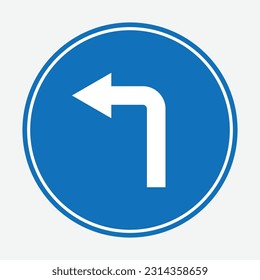 The Illustration of Turn Left Ahead