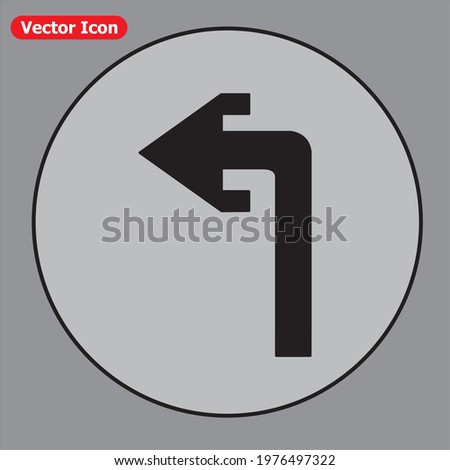 Illustration Turn Left Icon. eps 10