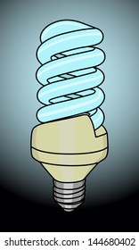 illustration of turn on light bulb