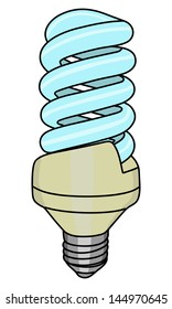 illustration of turn on light bulb