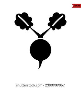illustration of turnip glyph icon 