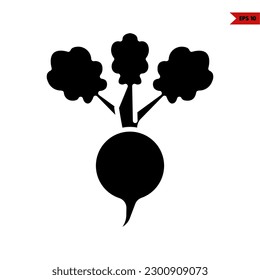 illustration of turnip glyph icon 