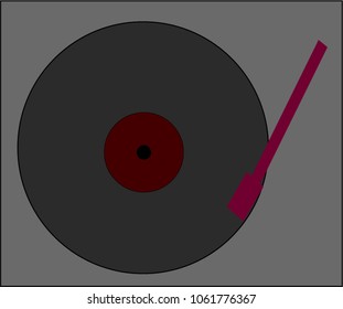 Illustration of a turntable.  