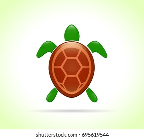 Illustration of turtle icon design concept