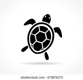 Illustration of turtle icon on white background