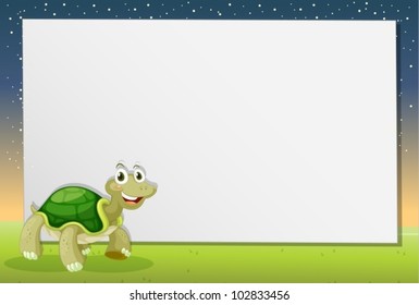 Ilustración de una tortuga en papel