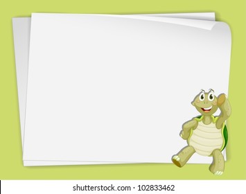Illustration of a turtle on paper