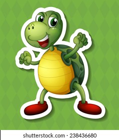 Illustration of a turtle standing