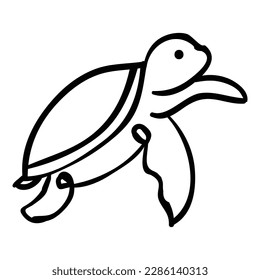 The illustration of turtle vector.
Suitable for animal icon, sign or symbol.