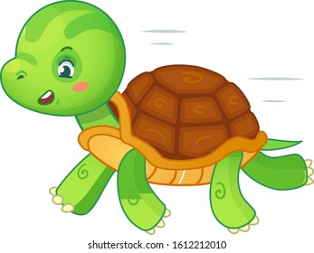 Illustration of turtle, with white background vector