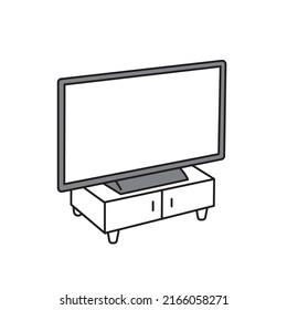 Ilustración de la televisión y la televisión