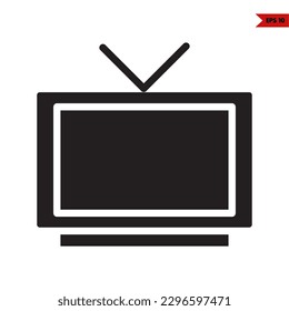 illustration of tv glyph icon 