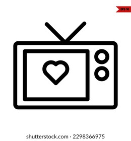 ilustración de icono de línea tv 