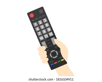 Ilustración del mando a distancia de TV.