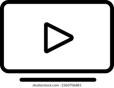 illustration of a TV screen on a transparent background