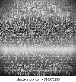 An Illustration Of A TV Static Noise With A Hand Print. Not Auto-trace.