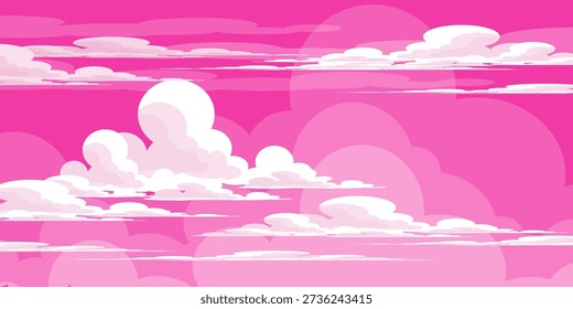 illustration of a twilight sky with clean white clouds. illustration of a bright twilight background