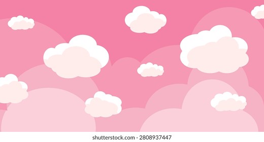 illustration of a twilight sky with clean white clouds. illustration of a bright twilight background