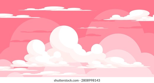 illustration of a twilight sky with clean white clouds. illustration of a bright twilight background
