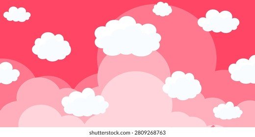 illustration of a twilight sky with clean white clouds. illustration of a bright twilight background