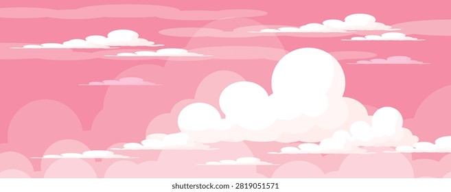 illustration of a twilight sky with clean white clouds. illustration of a bright twilight background