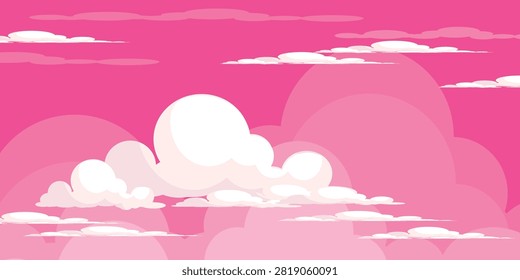 illustration of a twilight sky with clean white clouds. illustration of a bright twilight background