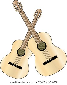 the illustration of the twin guitars.