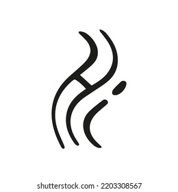 Illustration of twisted "hi" word.