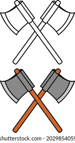 ilustración de dos cruces de ejes