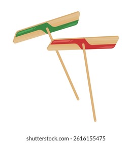 Illustration of two bamboo dragonflies_back