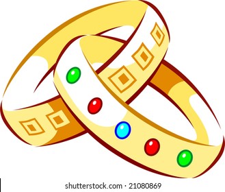 Illustration of two  bangles	