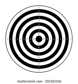 illustration of two color target on white background