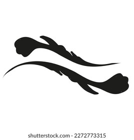 illustration of two colors in modern style in black color suitable for logo print advertising
