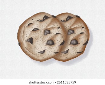 the illustration of two cookies