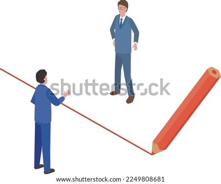 Illustration of two delineated businessmen