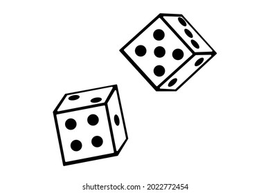 illustration of two dice on a white background