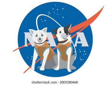 Illustration of a two dogs
