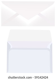 illustration with two envelopes isolated on white background
