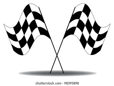 illustration with two flag silhouettes