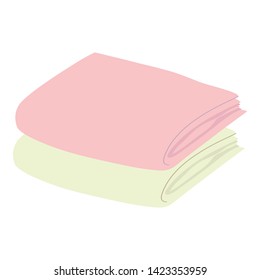 Illustration of two folded towels.