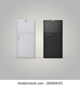 Illustration of two fridges