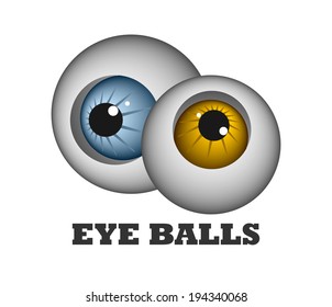 An illustration of two funny eye balls