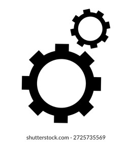 Ilustración del icono de dos engranajes