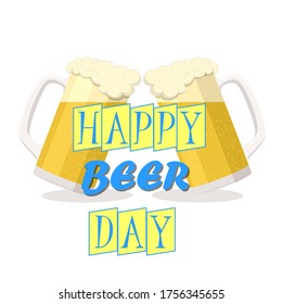 Illustration Two Glasses Light Beer On Stock Vector (royalty Free 